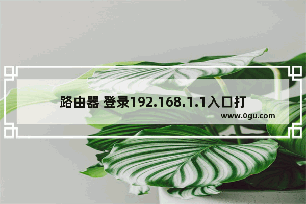 路由器 登录192.168.1.1入口打不开解决方法