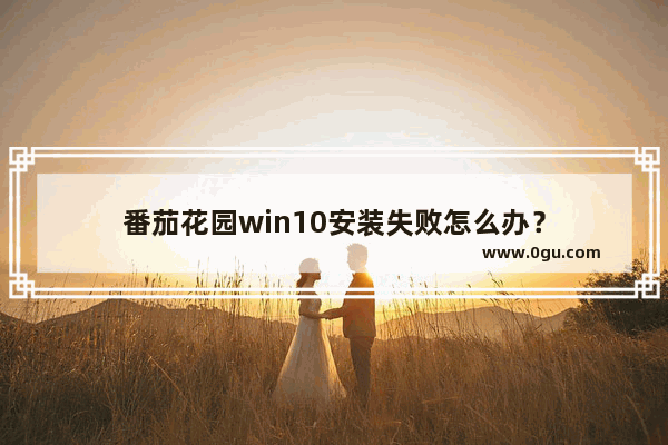 番茄花园win10安装失败怎么办？