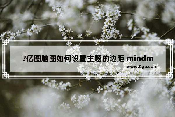 ?亿图脑图如何设置主题的边距 mindmaster调整主题之间的边距的方法教程