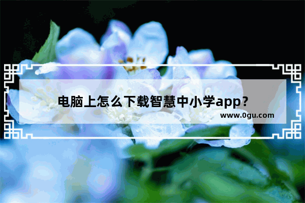 电脑上怎么下载智慧中小学app？