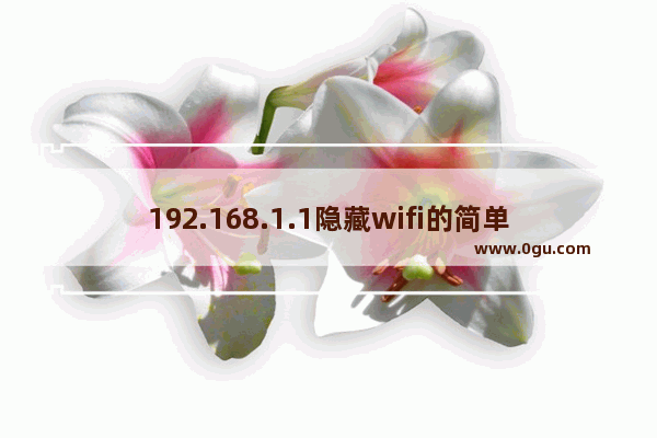 192.168.1.1隐藏wifi的简单步骤