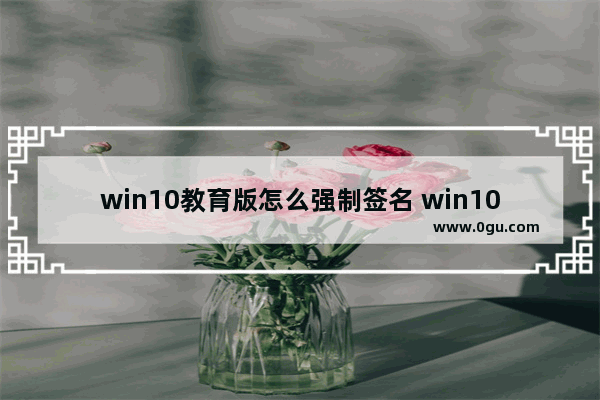 win10教育版怎么强制签名 win10教育版