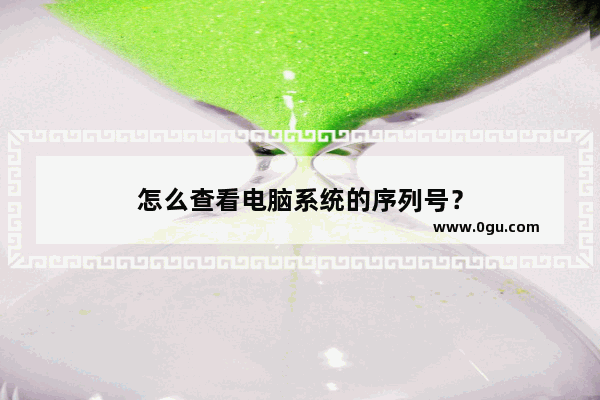 怎么查看电脑系统的序列号？