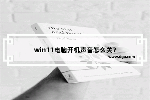 win11电脑开机声音怎么关？