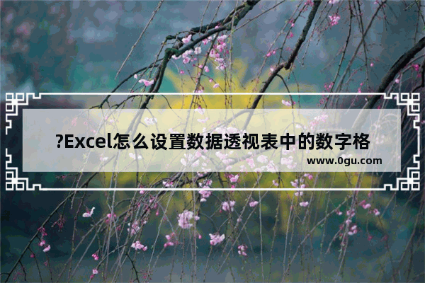 ?Excel怎么设置数据透视表中的数字格式 Excel表格修改数据透视表的数字格式的方法教程