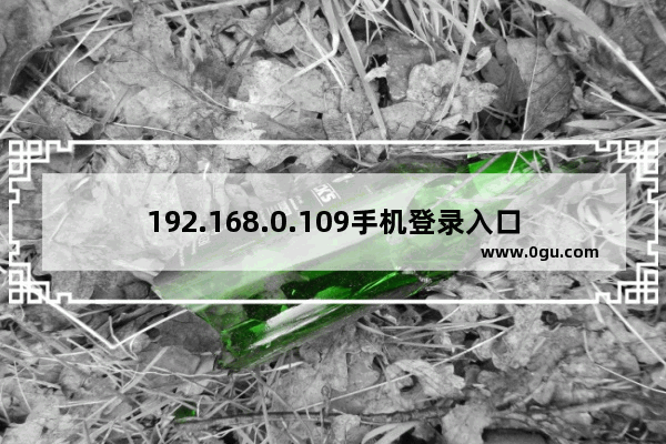 192.168.0.109手机登录入口