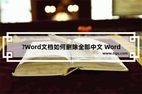 ?Word文档如何删除全部中文 Word文档批量去掉全部中文保留英文的方法教程