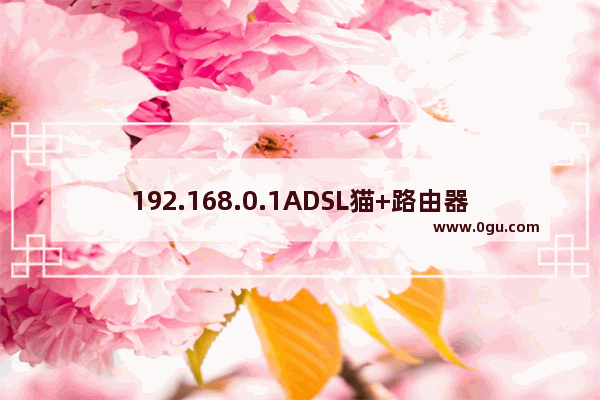 192.168.0.1ADSL猫+路由器体例真现双路由毗连