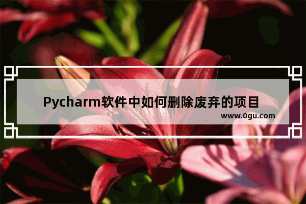 Pycharm软件中如何删除废弃的项目 Pycharm删除项目的方法