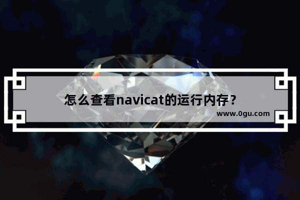 怎么查看navicat的运行内存？