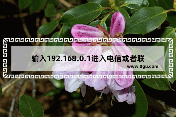 输入192.168.0.1进入电信或者联通的界面怎么办(进入192.168.0.1进入电信还是联通界面？)