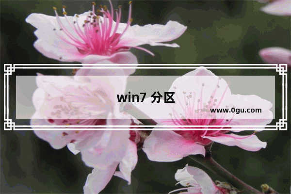 win7 分区