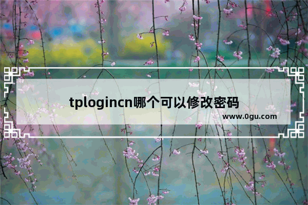 tplogincn哪个可以修改密码