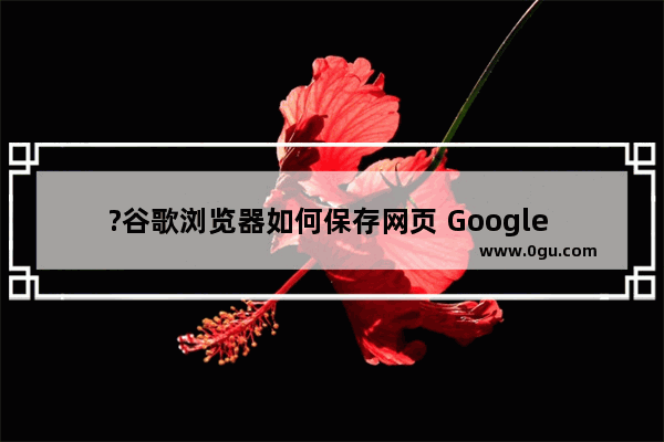 ?谷歌浏览器如何保存网页 Google Chrome保存网页的方法教程