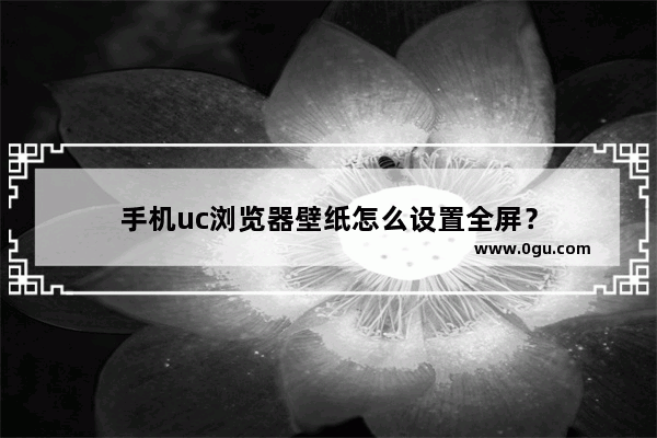 手机uc浏览器壁纸怎么设置全屏？