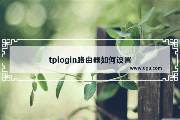 tplogin路由器如何设置