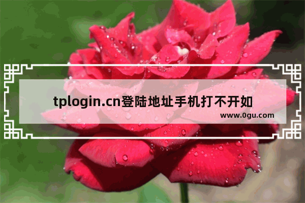 tplogin.cn登陆地址手机打不开如何解决 tplogin.cn登陆地址手机打不开解决方法【详解】