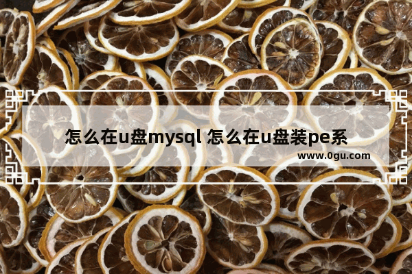 怎么在u盘mysql 怎么在u盘装pe系统盘