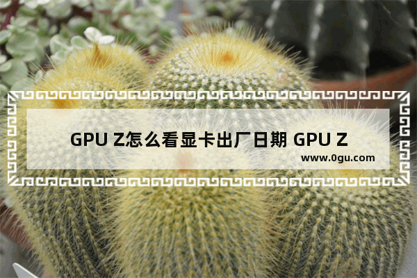 GPU Z怎么看显卡出厂日期 GPU Z查看显卡生产日期的方法