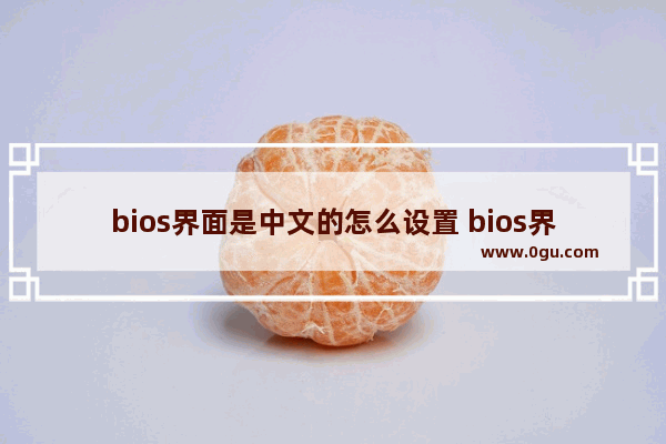 bios界面是中文的怎么设置 bios界面是中文的怎么设置成英文