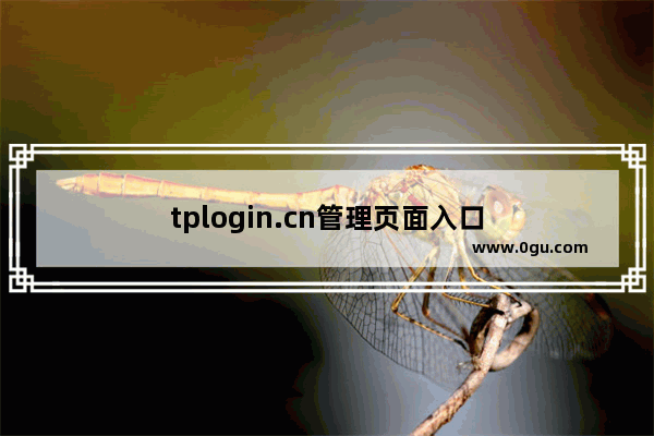 tplogin.cn管理页面入口