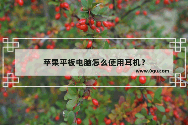 苹果平板电脑怎么使用耳机？