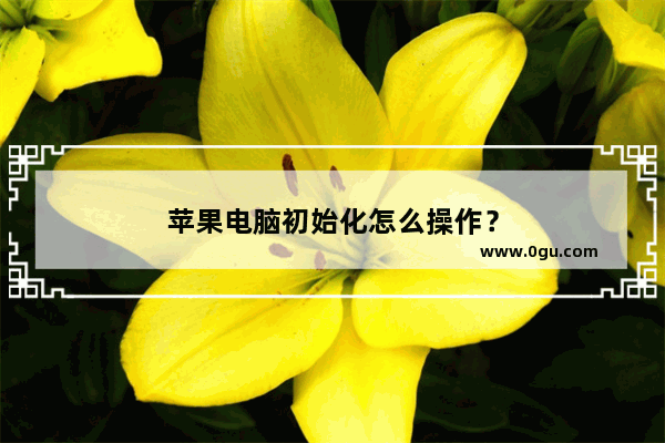 苹果电脑初始化怎么操作？