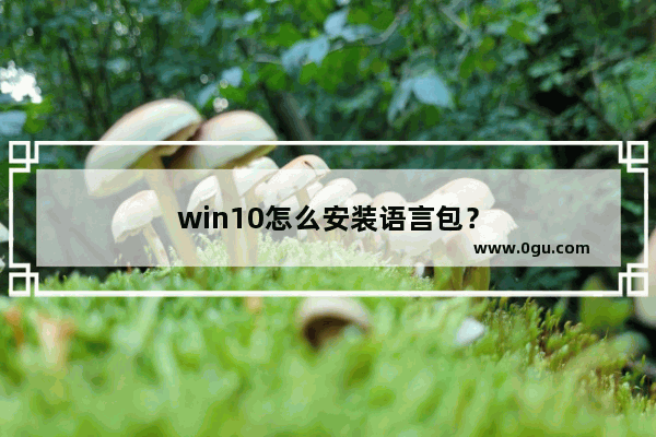 win10怎么安装语言包？