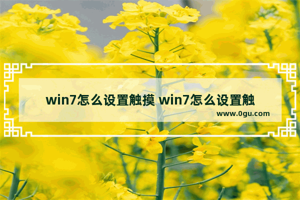 win7怎么设置触摸 win7怎么设置触摸板跟鼠标不同步