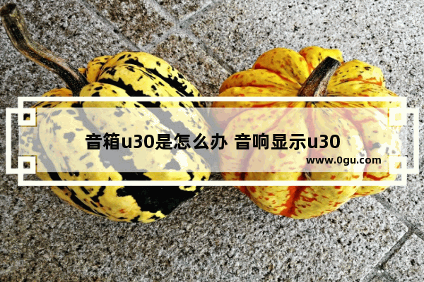 音箱u30是怎么办 音响显示u30