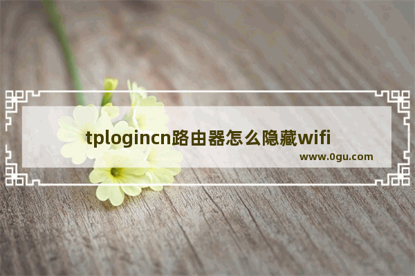 tplogincn路由器怎么隐藏wifi