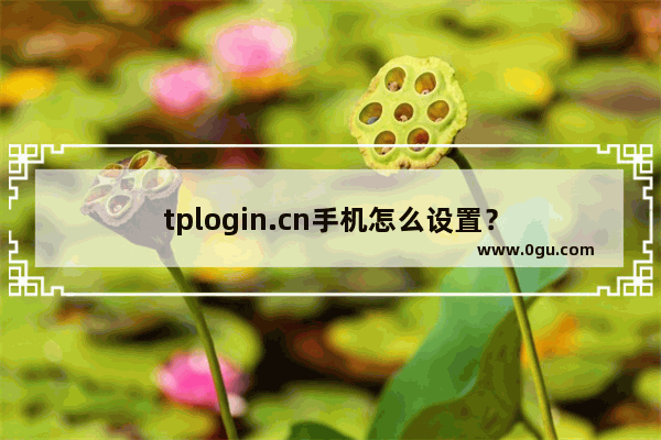 tplogin.cn手机怎么设置？