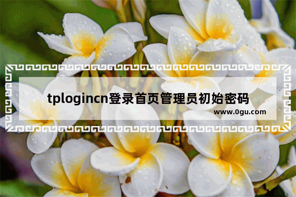 tplogincn登录首页管理员初始密码