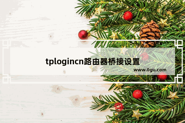 tplogincn路由器桥接设置