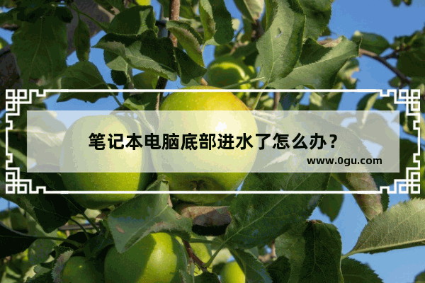 笔记本电脑底部进水了怎么办？