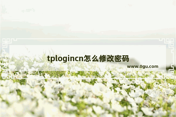 tplogincn怎么修改密码