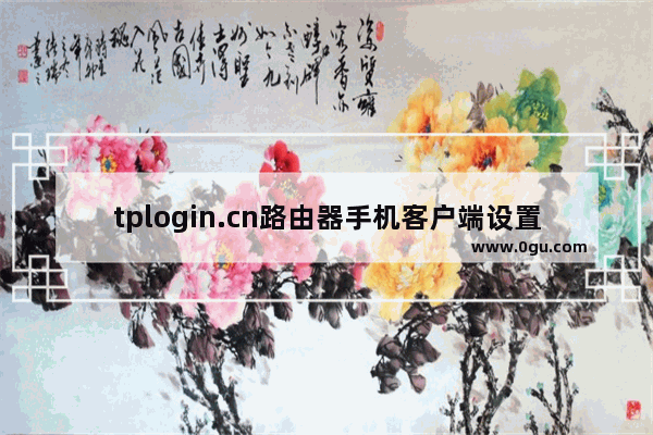 tplogin.cn路由器手机客户端设置上网方法