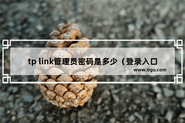 tp link管理员密码是多少（登录入口tplogin.cn）