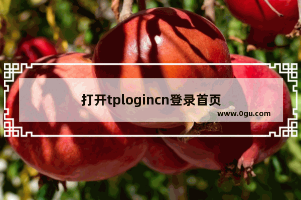 打开tplogincn登录首页