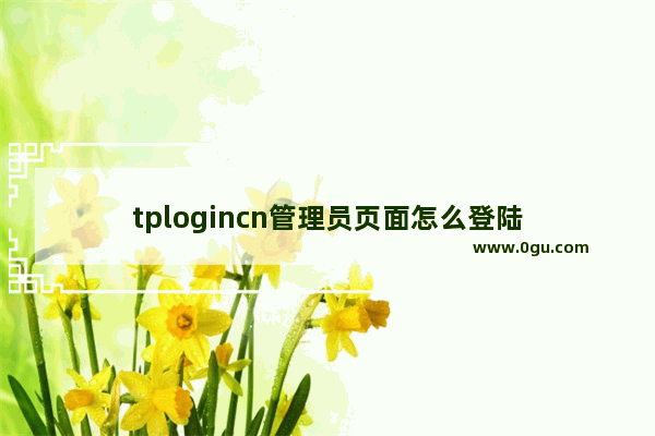 tplogincn管理员页面怎么登陆