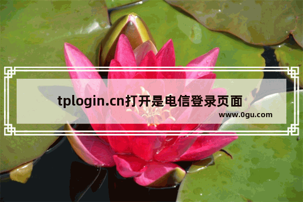 tplogin.cn打开是电信登录页面 tplogin.cn手机设置