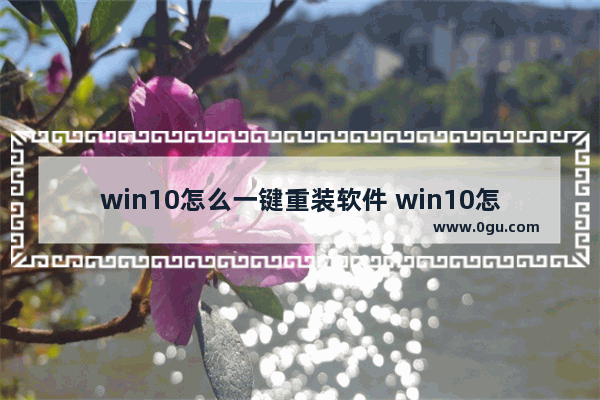 win10怎么一键重装软件 win10怎么一键重装软件驱动