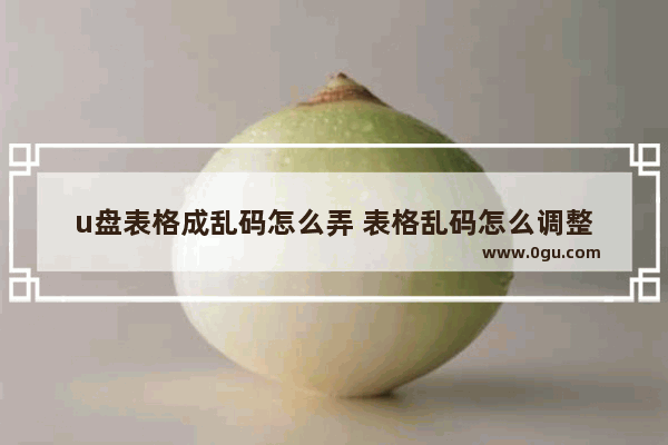 u盘表格成乱码怎么弄 表格乱码怎么调整