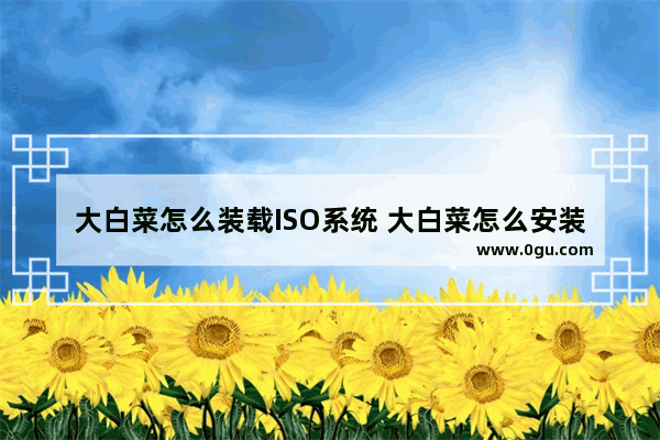 大白菜怎么装载ISO系统 大白菜怎么安装iso