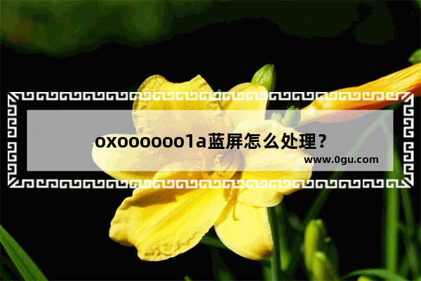 oxoooooo1a蓝屏怎么处理？