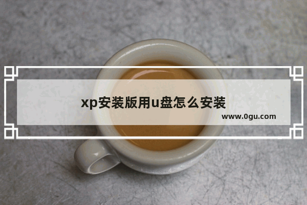 xp安装版用u盘怎么安装