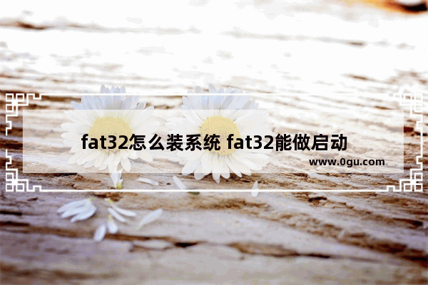 fat32怎么装系统 fat32能做启动盘吗