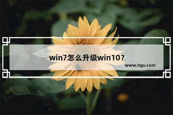 win7怎么升级win10？