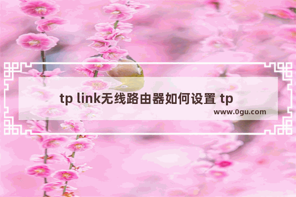 tp link无线路由器如何设置 tp link无线路由器设置教程【详解】