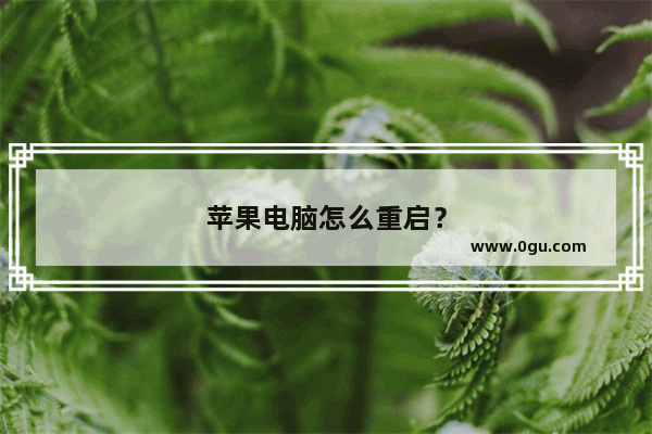 苹果电脑怎么重启？